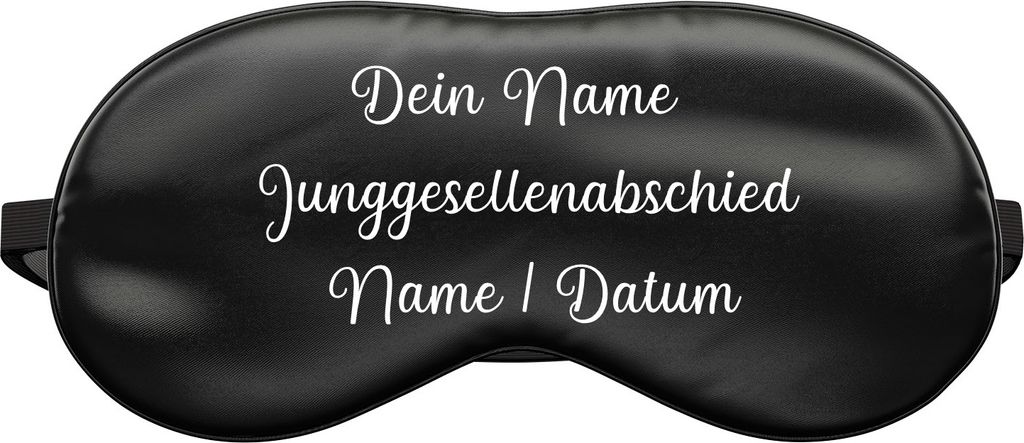 Schlafmaske Reise Relax Augen Abdeckung Bett Emoji Nickerchen Augenbinde Seine Your text Dein Text Junggesellenabschied