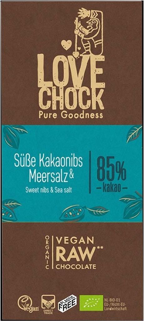 A chocolate bar wrapper with branding and product details.