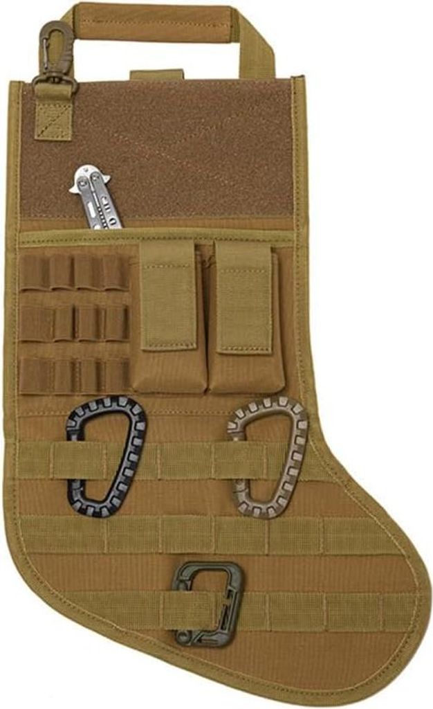 Taktische Weihnachtsstrumpf Form Molle Militär Hüfttasche mit Handgriff | Weihnachtsstrumpf Aufhängen Dekoration für Außen und Weihnachtsdekor...