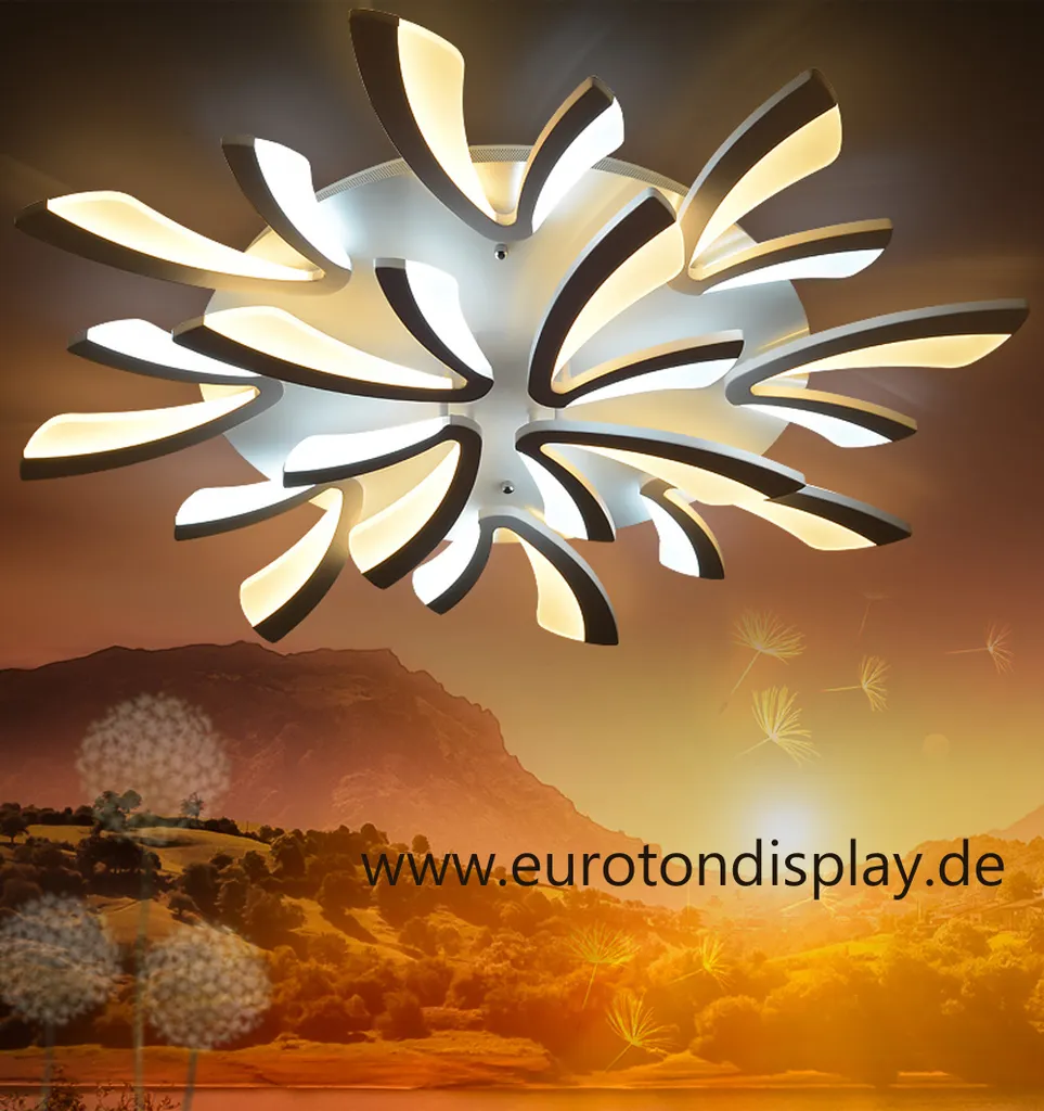 Lampada Soffitto LED 90cm Nera Dimmerabile XW062-9 per Salotto - 8