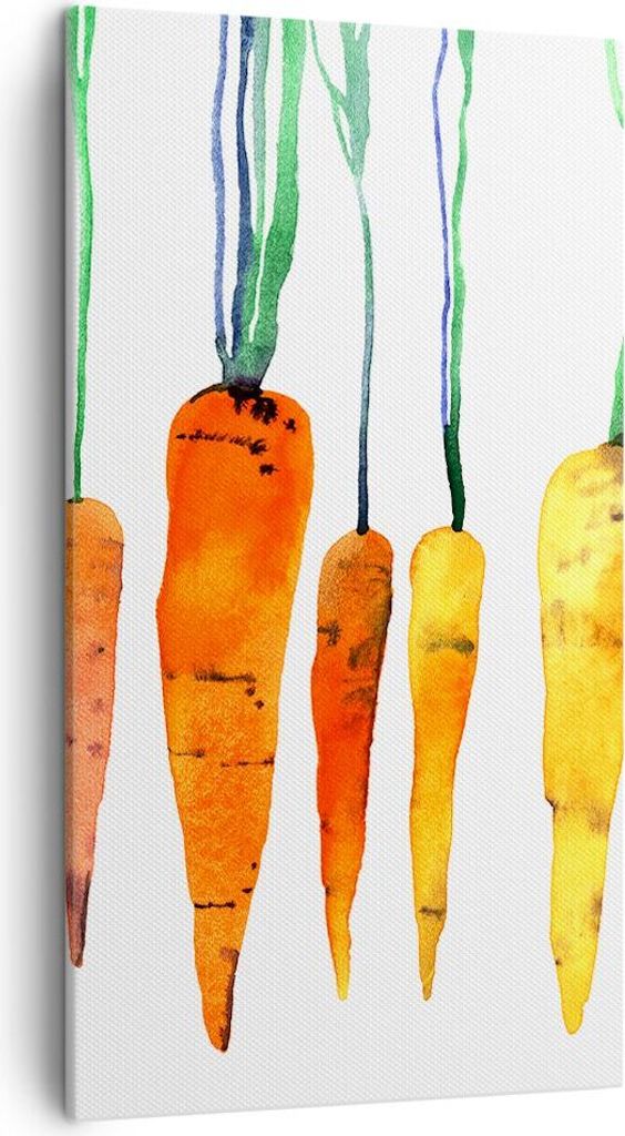 Bild auf Leinwand - Leinwandbild - Karotte Gemüse - 45x80cm - Wand Bild - Wanddeko - Wandbilder - Leinwanddruck - Bilder - Kunstdruck - Wanddekora...