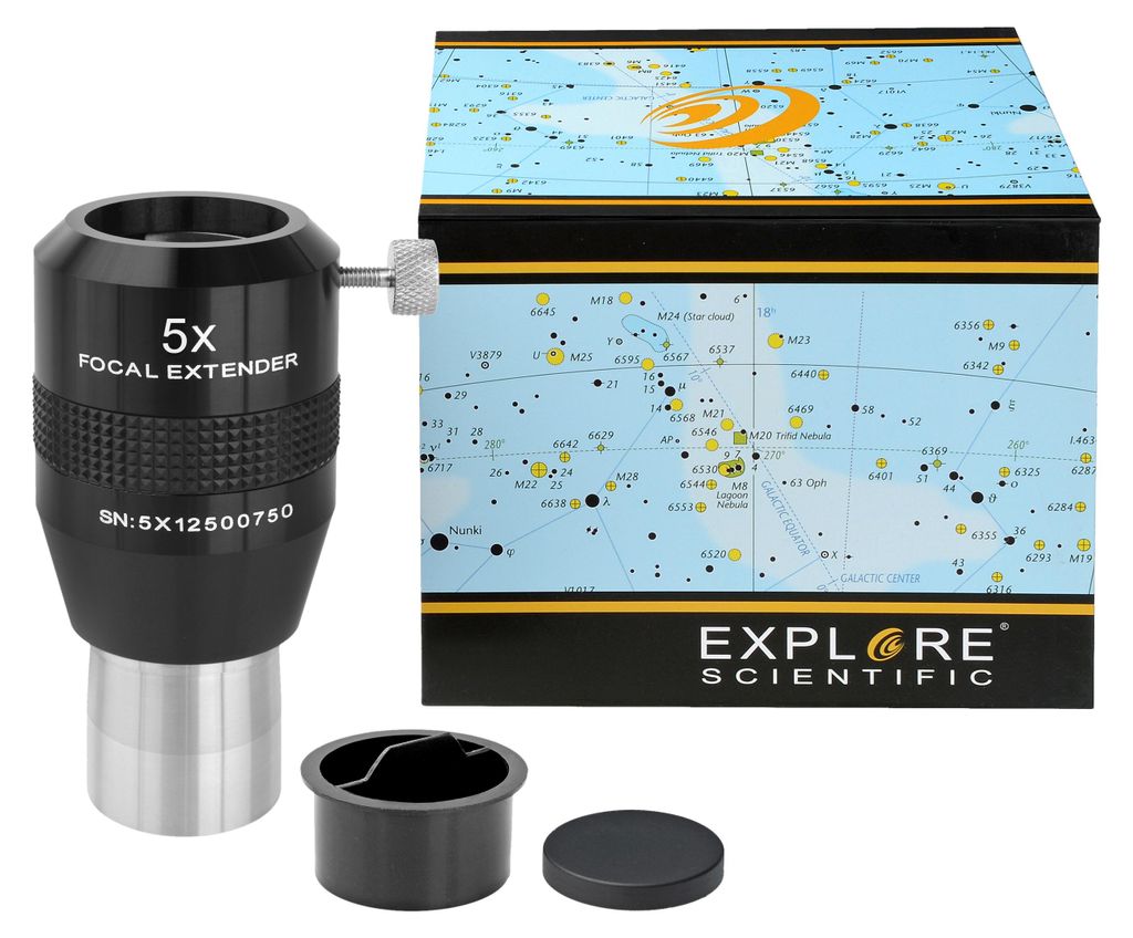 Explore Scientific Fokalextender 5x für Teleskop, 1,25" Produktbild 