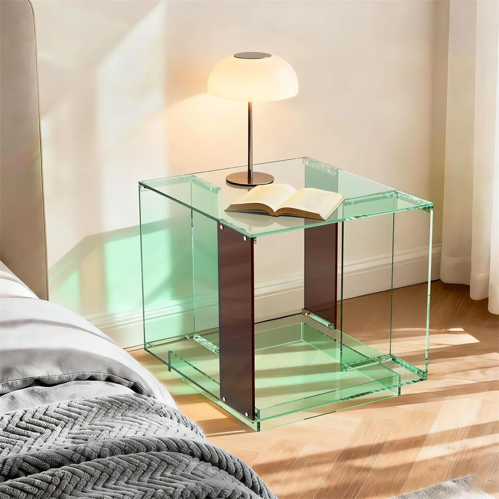 Table basse en acrylique de salon 45cm petit modèle pour décoration