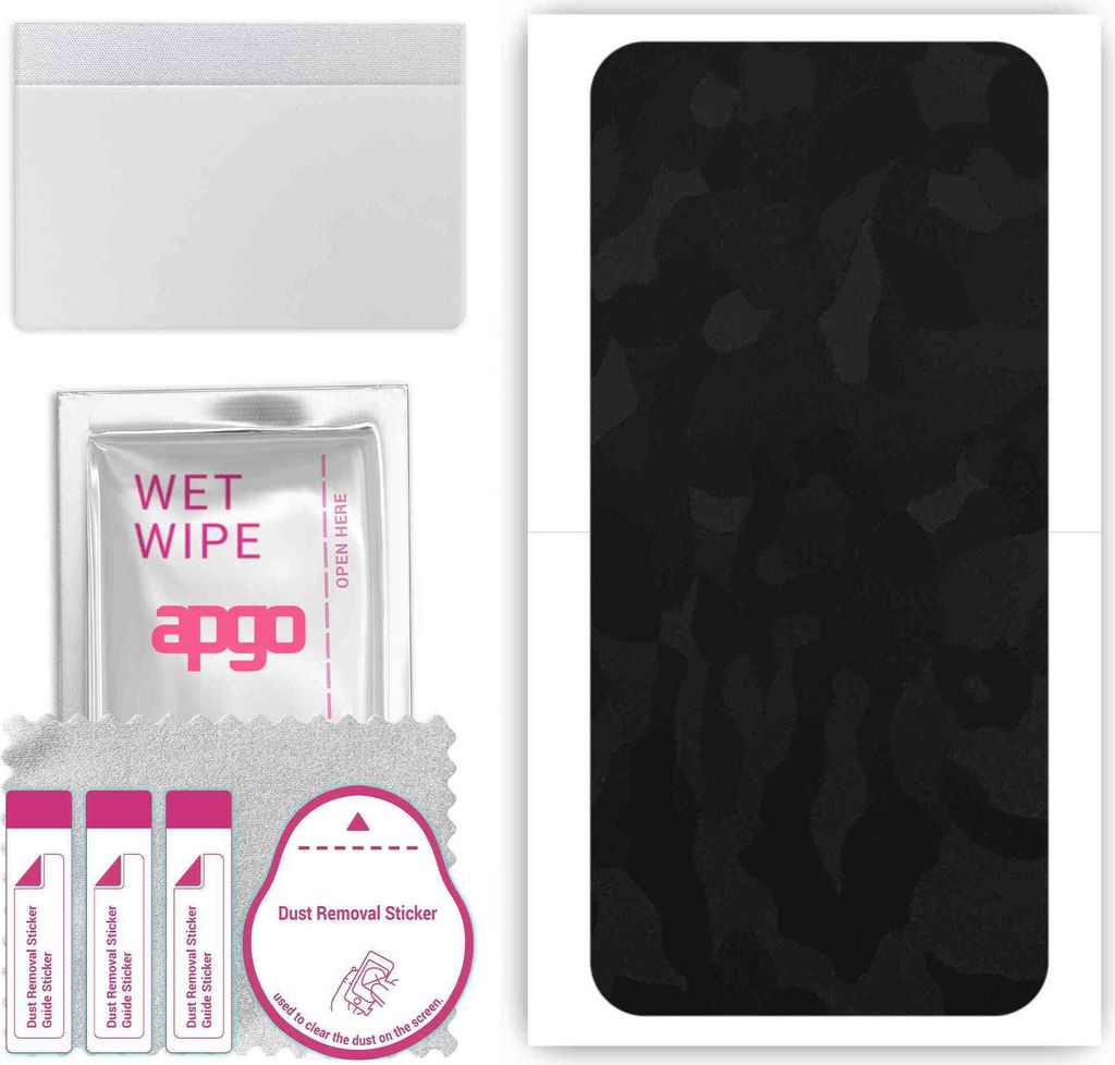 apgo Rückseite Schutzfolie, Skin, kompatibel mit Doogee X55, Hinten Displayschutzfolie aus Vinylfolie, kratzfest, einfache Montage - Schwarzes Tar...