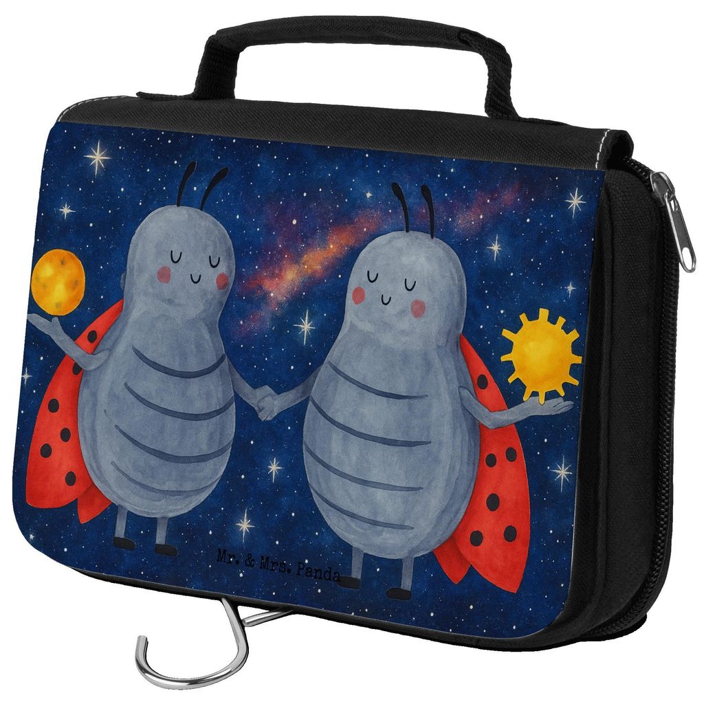 Mr. & Mrs. Panda kosmetiktäschchen Sternzeichen Zwilling Design - Weiß - Geschenk, Kosmetiktasche, Zwillinge, Kulturbeutel, Make-Up Tasche, Kosme...