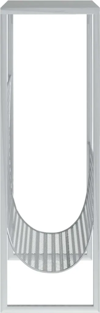 Portariviste Argento 35x15x45 cm Acciaio | Arredo Design Moderno - 4