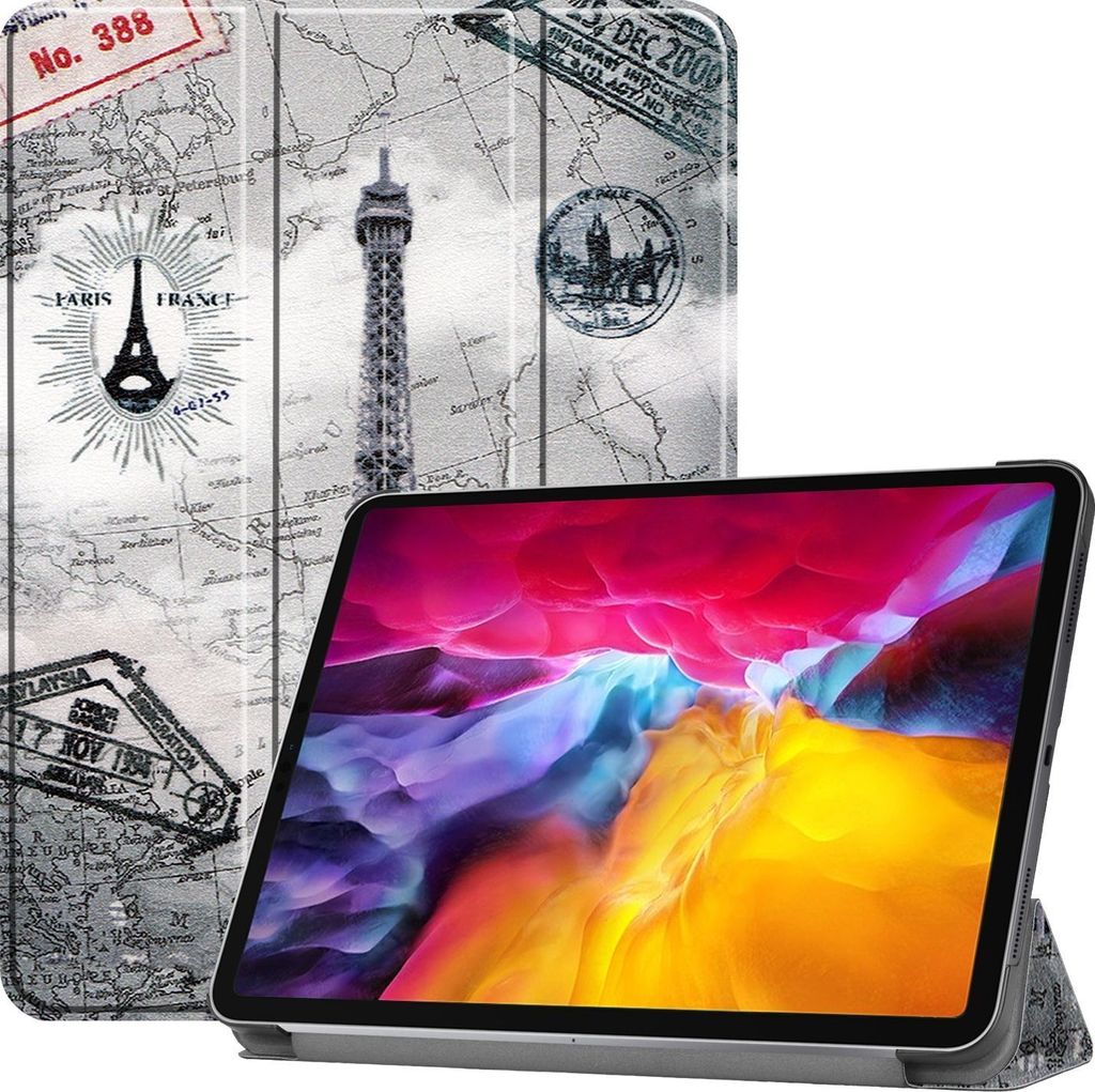 Mobigear Tri-Fold iPad Pro 11 Zoll (2021) Hülle Klapphülle - Eiffelturm