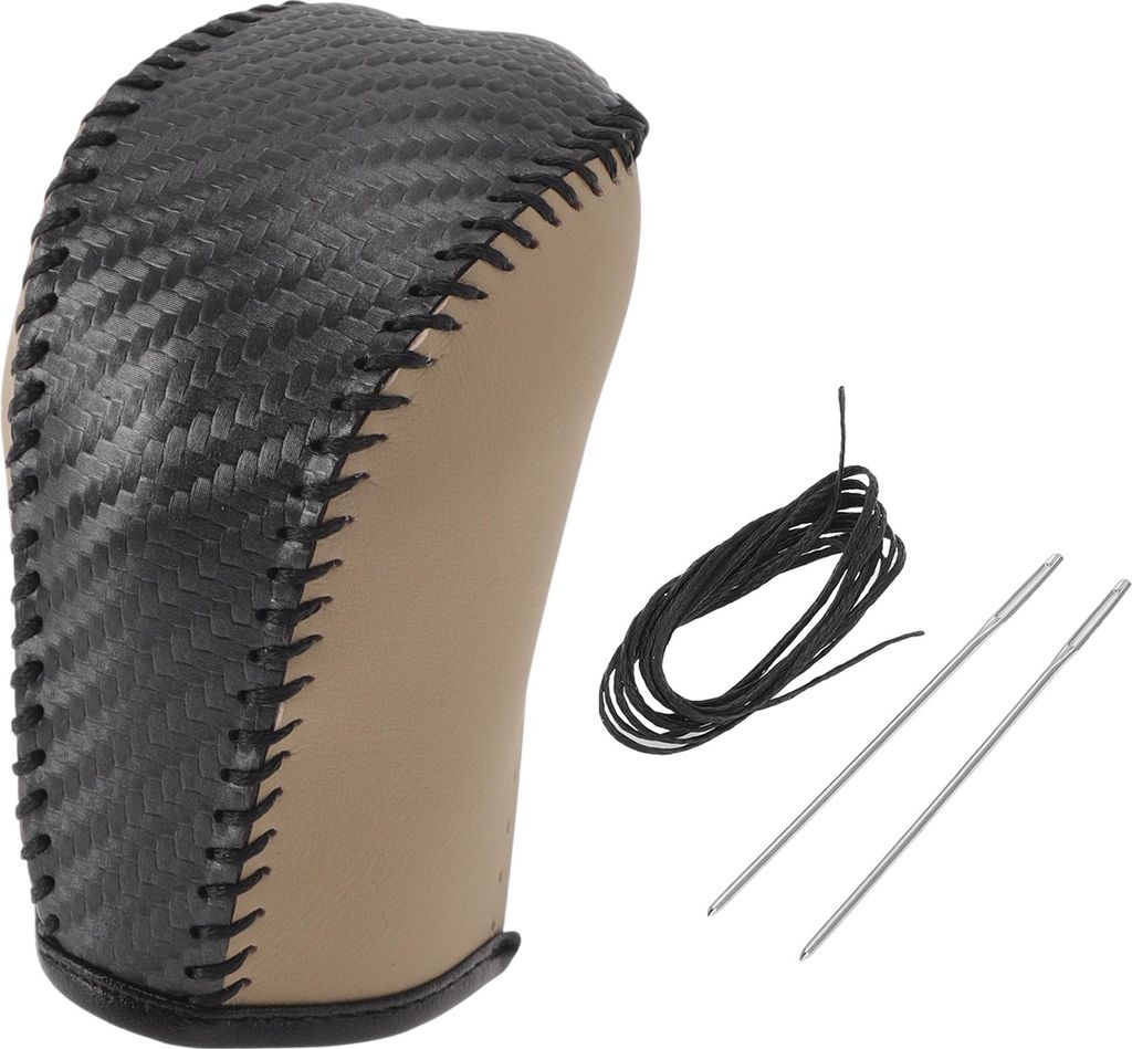 Anti-Slip Schaltknauf-Abdeckung Schaltstangen-Griffschutz Für Subaru Forester 2006-2012 Schwarz Beige Kunstleder