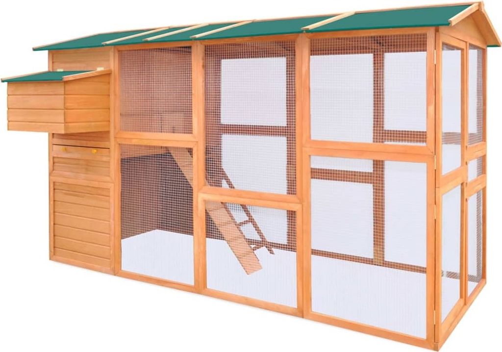 vidaXL Poulailler en bois 295x163x170 cm Image du produit 
