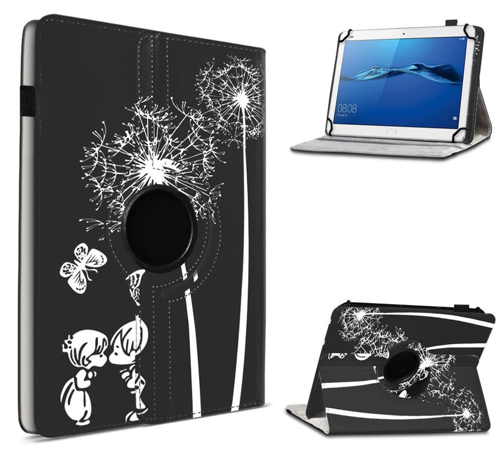 Schutzhülle für Huawei MediaPad M3 Lite 10 Tablet Hülle Tasche Case 360° DrehbarFarbe 360 Uni:Motiv 12