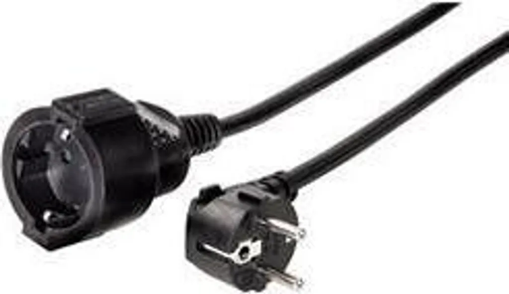 Rallonge Électrique Noire 5 mètres e+p SV 52 pour Bureau et Salon