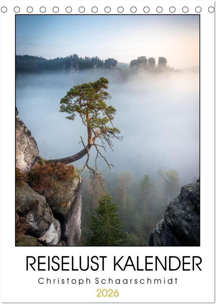 Reiselust Kalender (Tischkalender 2026 DIN A5 hoch), CALVENDO Monatskalender