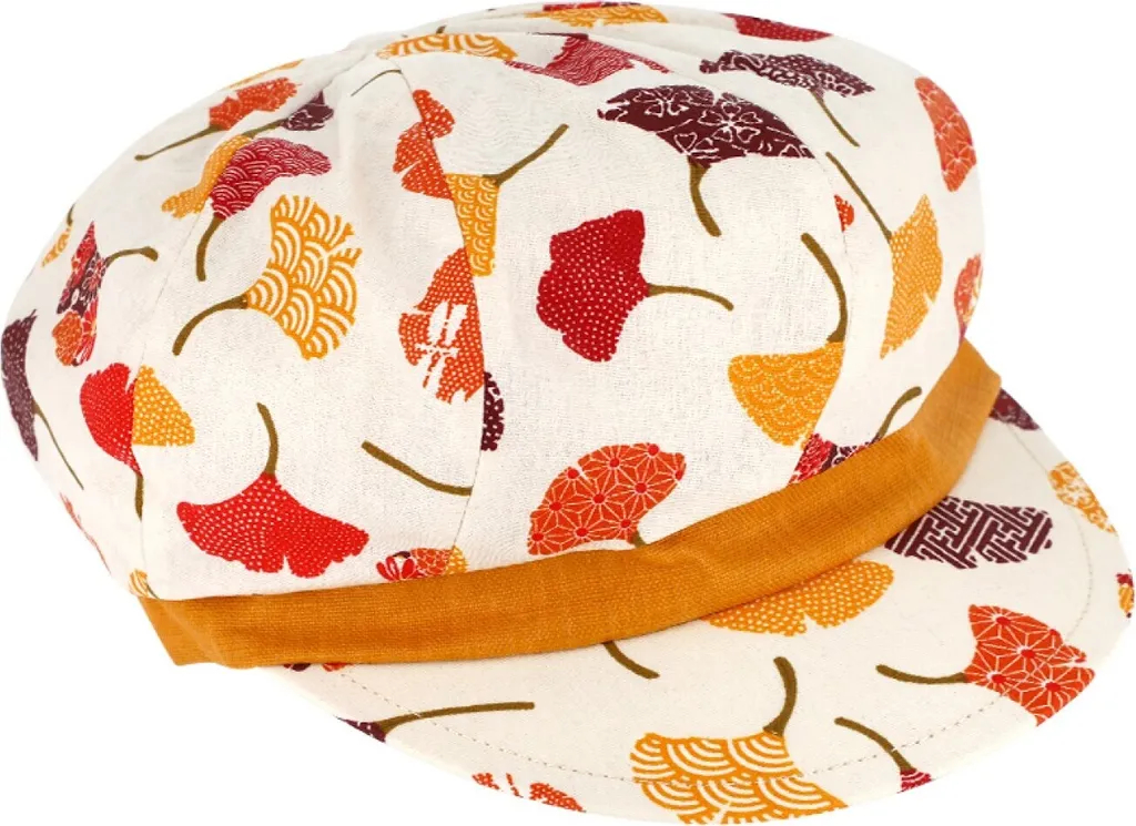 Casquette ballon de pluie Fiebig motif végétal jaune taille 58 femme