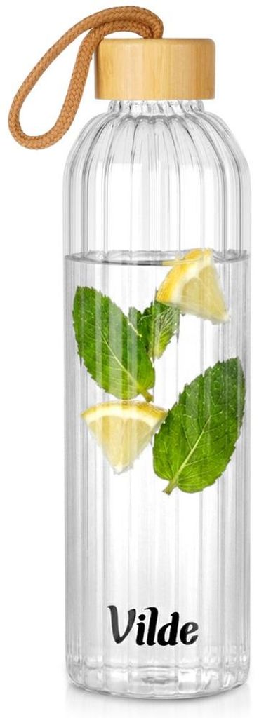 Vilde | Bouteille d'eau en verre 750 ml - Gourde en verre Image du produit 
