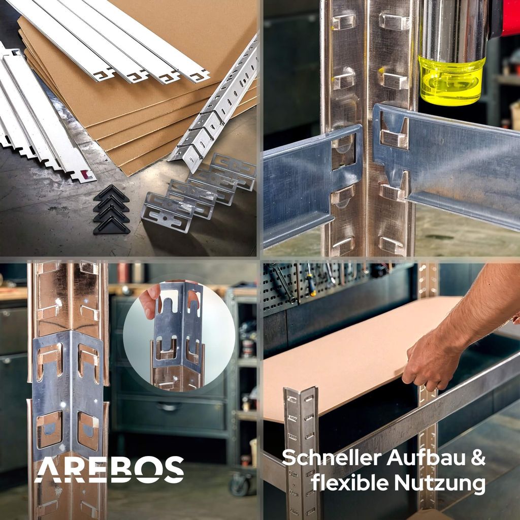 AREBOS regály pre veľké zaťaženie Skladovacie regály, Obrázok produktu 6