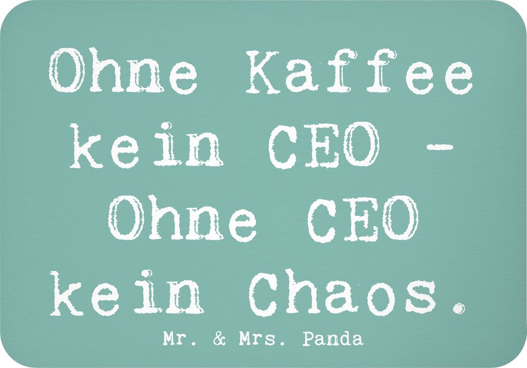 Mr. & Mrs. Panda magnet Spruch CEO ohne Chaos - Meeresbrise - Geschenk, Geschenke für Berufstätige, Notizhalter, Kühlschrankmagnet, Arbeitsallta...