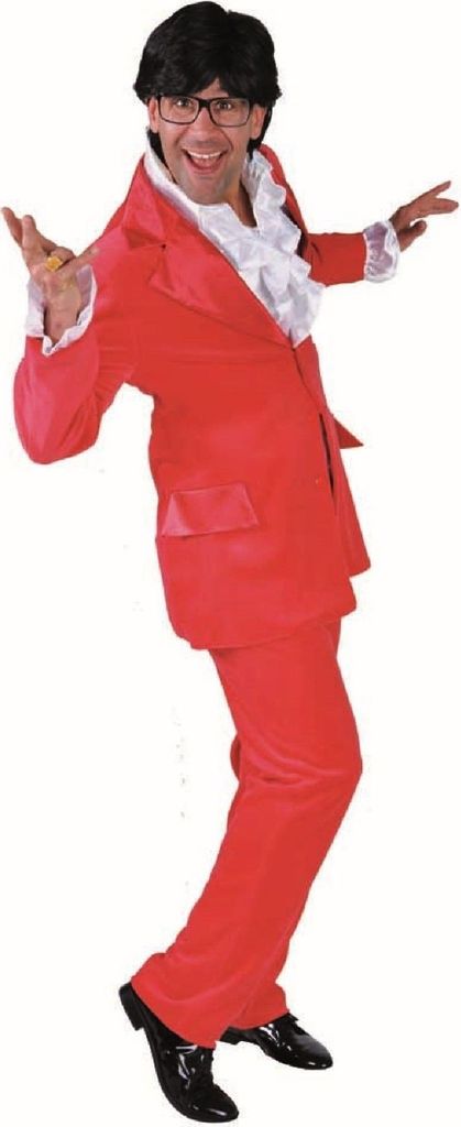 M214224-XL rot velourstretch Party Anzug Partykostüm Gr.XL