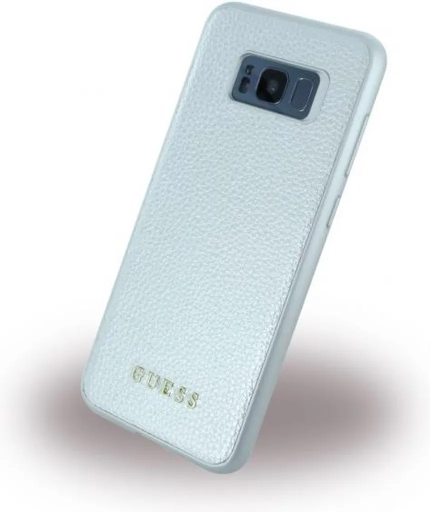 Custodia Guess Galaxy S8 Plus Pelle e Silicone Argento - Protezione Top