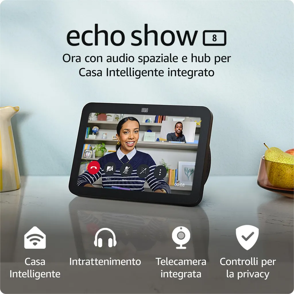 Écran Connecté Echo Show 8 (2023) - Assistant Vocal Alexa Anthracite - 14