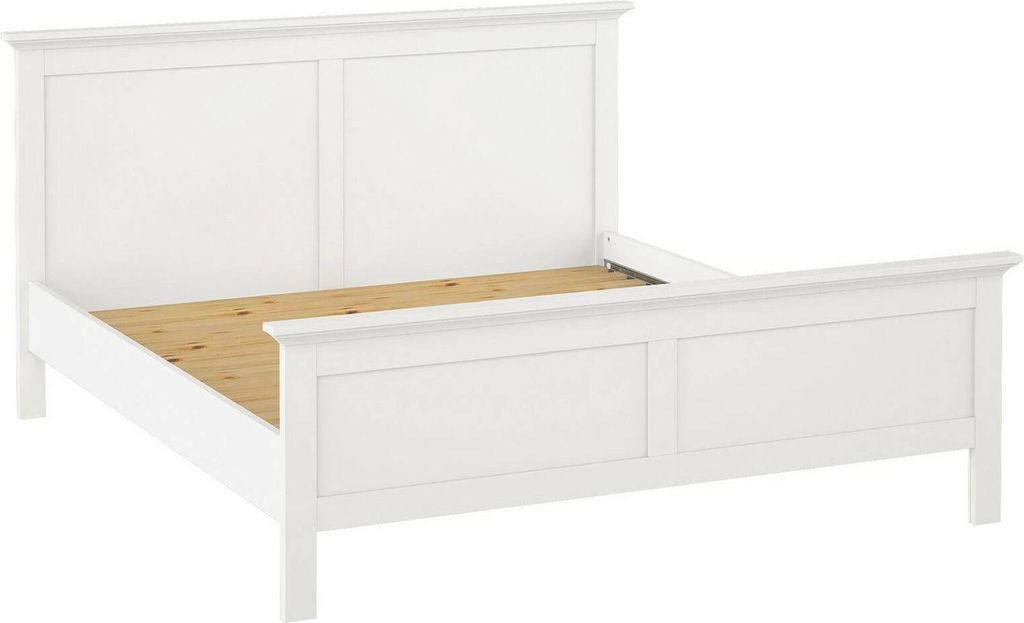Doppelbett Inaya, Struktur des Lagerbetts, Sommier mit Abdeckung, Bettrahmen aus Stoff, 211x179 h110 cm, Weiß
