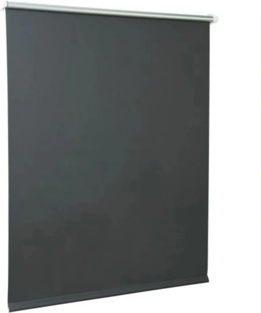 Tenda a rullo - Oscurante - Fissaggio a morsetto senza forare - Protezione termica - Catena a strappo laterale - 81 x 122 cm - Per finestre e porte - Antracite