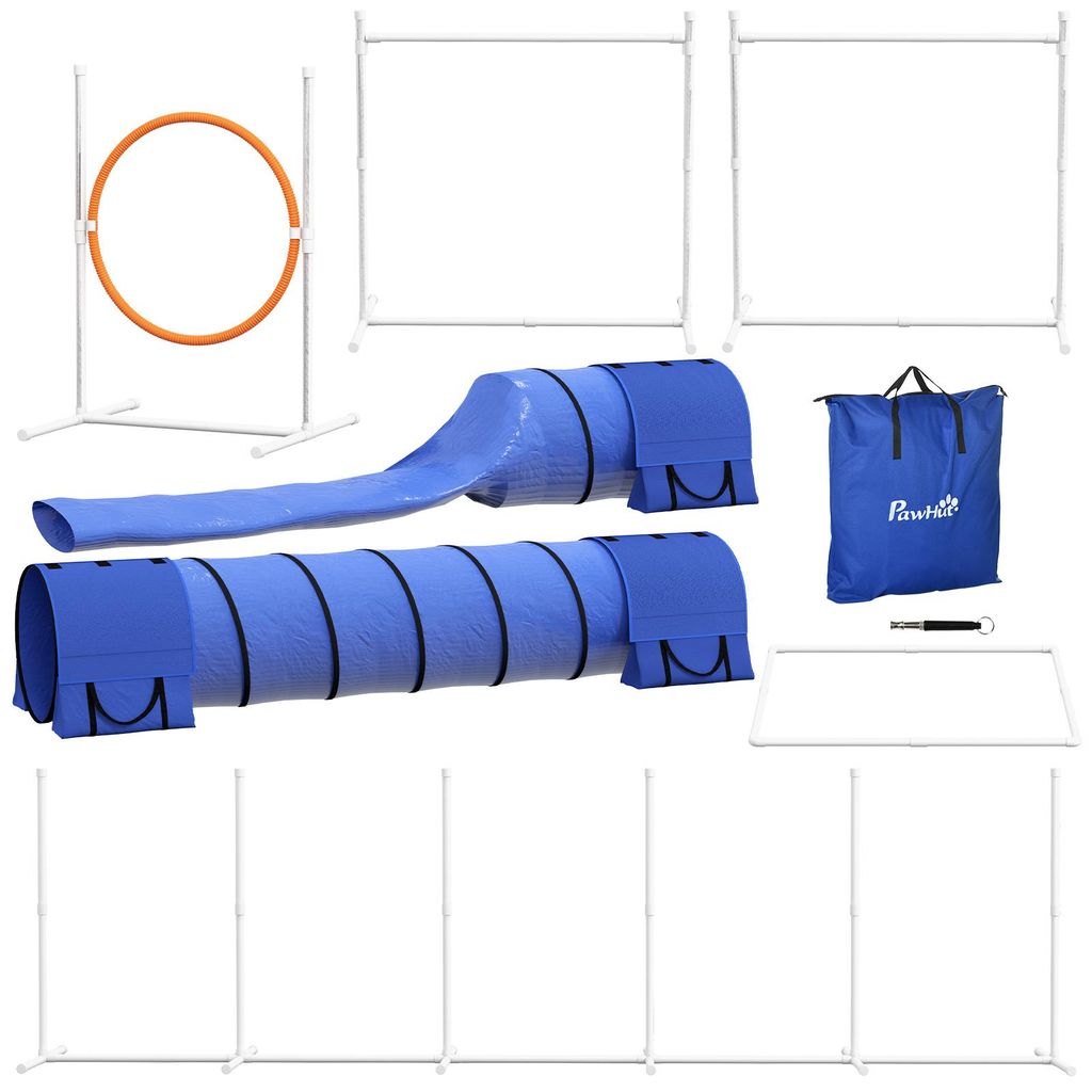 Pawhut PawHut Agilityset met hondenflesje D07-044V00 Productafbeelding 