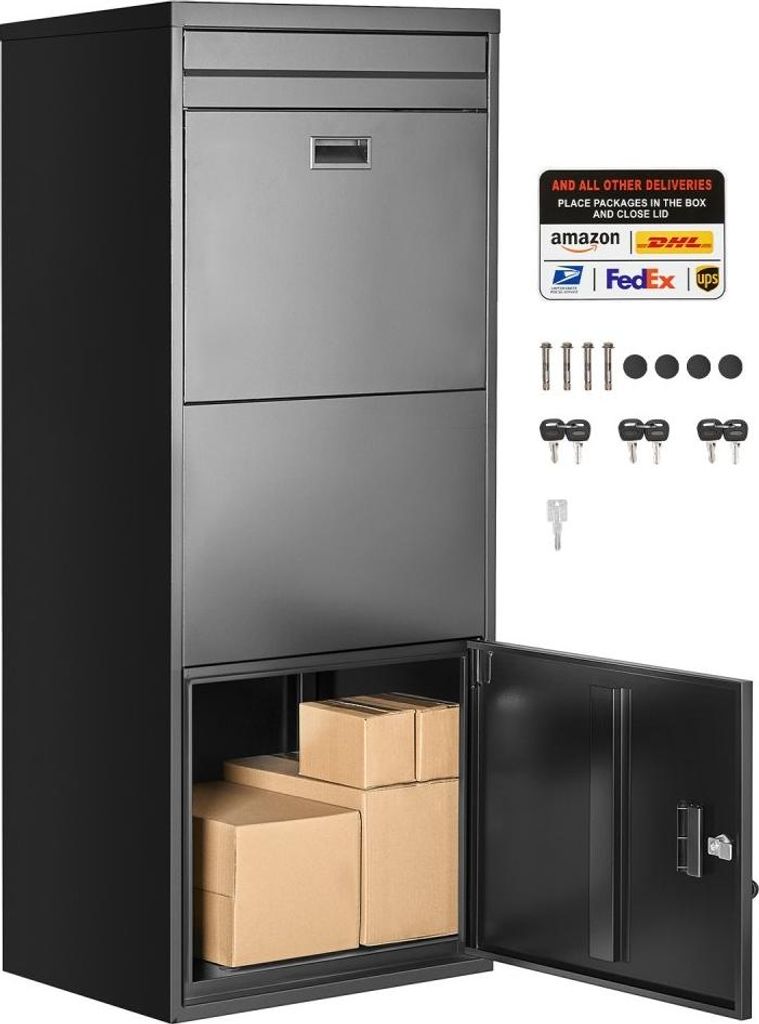 Paketbriefkasten 1198x500x360mm - Paketbriefbox - Packstation - Großer Paketkasten für Zuhause und Geschäfte