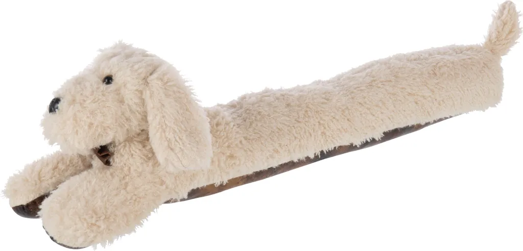 Coupe-courant d'air J-Line chien en polyester beige lesté haute densité