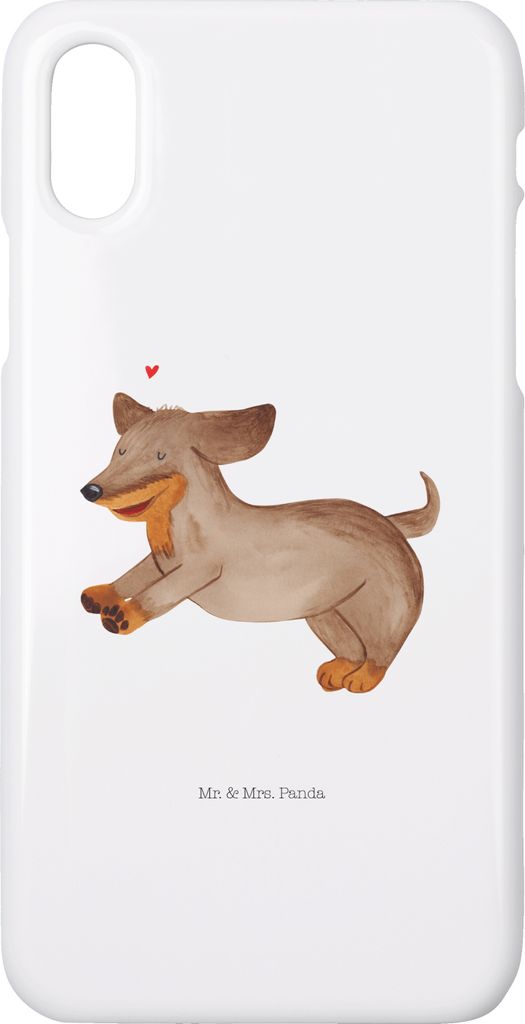 Mr. & Mrs. Panda Iphone 10 Handyhülle Hund Dackel - Weiß - Geschenk, Handy, Sprüche, Hunde, X, Cover, Herz, Hülle