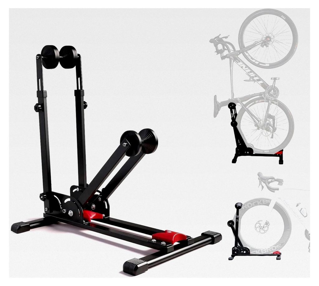 Bodenständer für Fahrräder, Faltbarer Fahrradständer für Mountainbikes und Rennräder von 24-29 Zoll