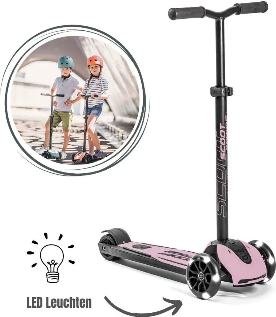 Trottinette LED Lumineuse Highwaykick 5 Scoot & Ride Rose
