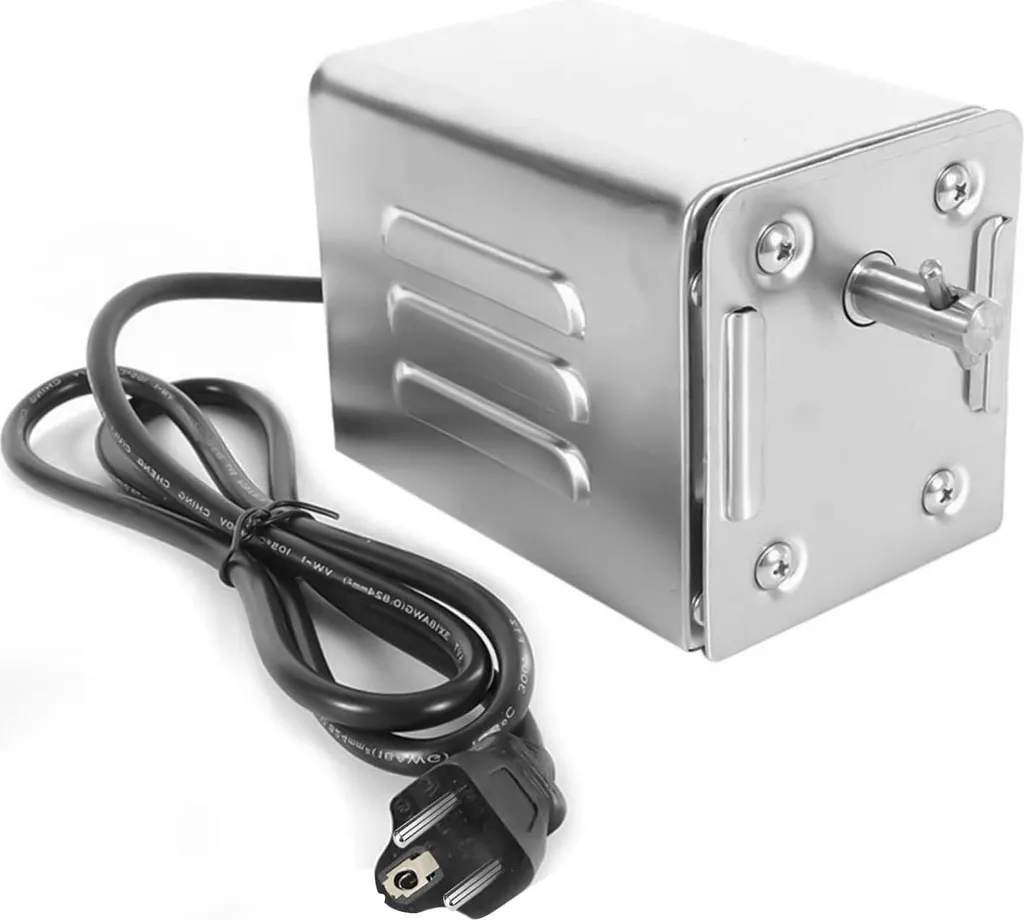 Moteur de Rôtissoire Électrique en Inox pour Broche de Barbecue Argent