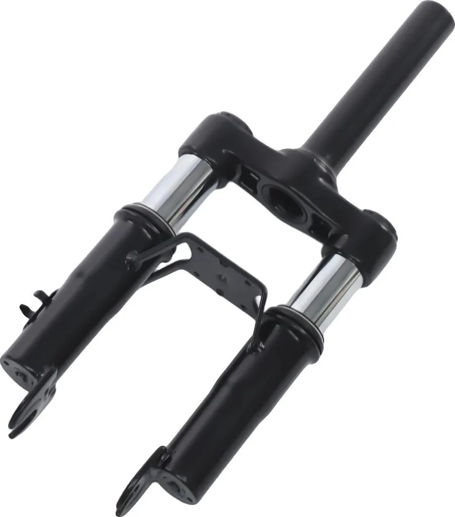 Fourche de vélo amortie noire pour confort urbain avec garde-boue kit