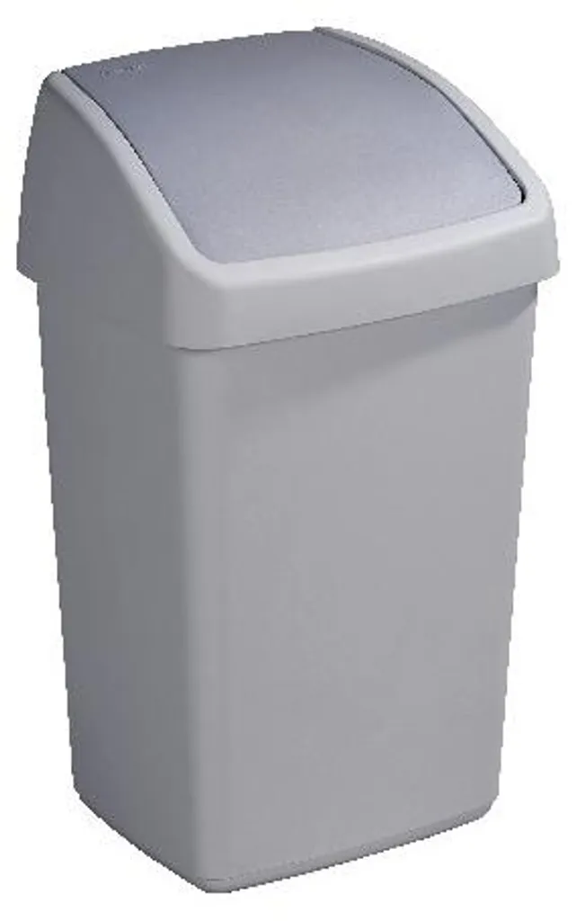 Poubelle de Cuisine 25L Delta Grise - Bac à Déchets à Clapet Sunware