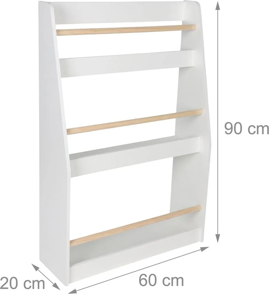 Bibliothèque Enfant Blanche 3 Étagères - Solution Rangement Facile - 6