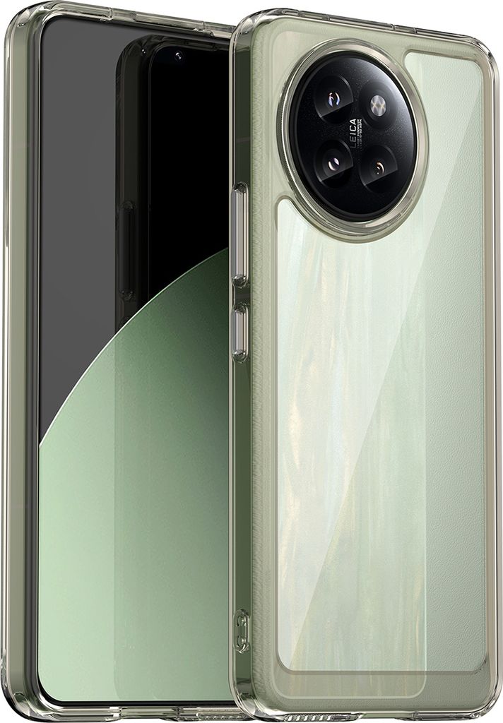 Schutzhülle für Xiaomi Civi 4 Pro Klar Rückseite Stoßfeste TPU Silikon Bumper Hülle Grau