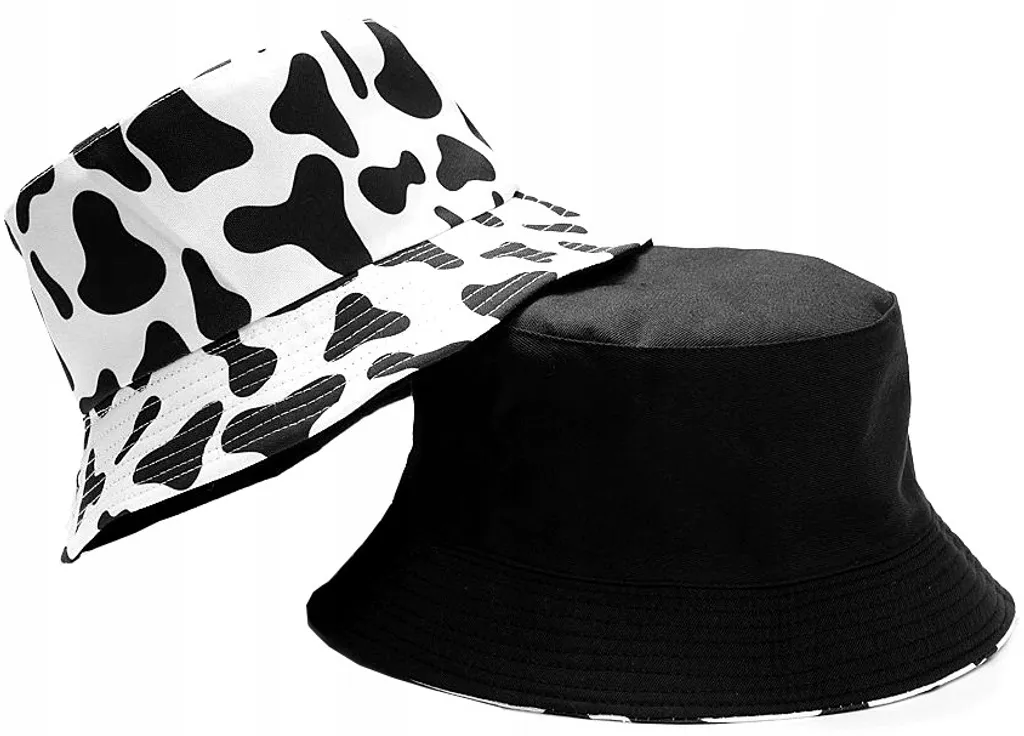 Offerta Cappello da Pescatore Double Face - Cotone Bianco Nero - 4