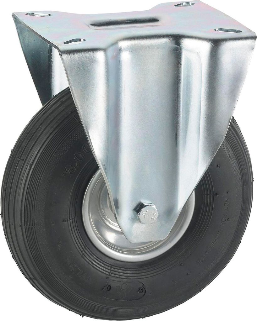 Bockrolle Luftreifen-Rad ø 200 mm Transportrolle Tragkraft 75 kg Stahlblech