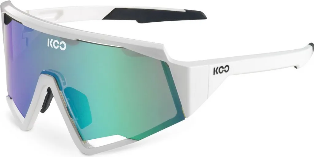 Lunettes Koo Spectro Blanc Green Mirror CAT3 Vision nette sans buée