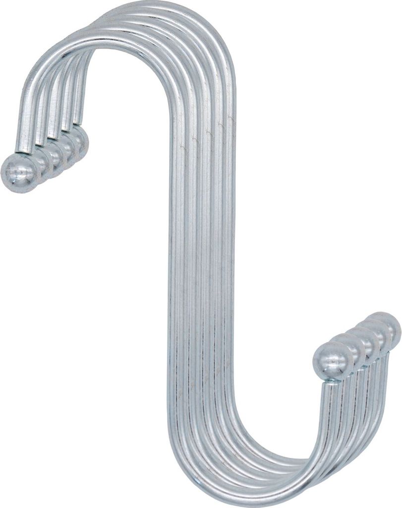 5x Metallhaken Metall S Haken Küchenhaken Fleischerhaken Garderobe Bad Set 100 mm