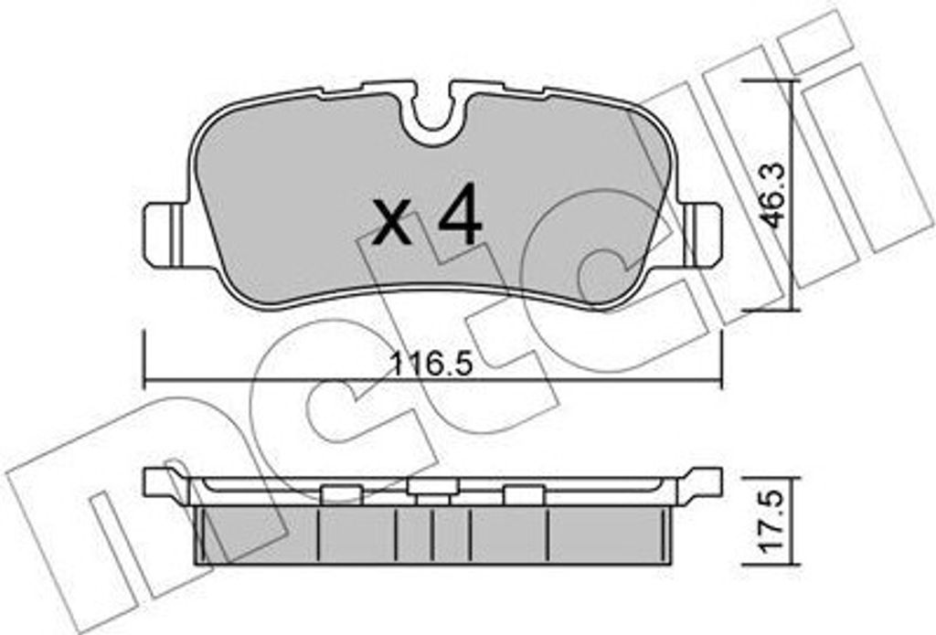 METELLI Bremsbeläge Satz Hinten Bremsklötze für LAND ROVER Range Rover Sport (L320) 22-0694-0