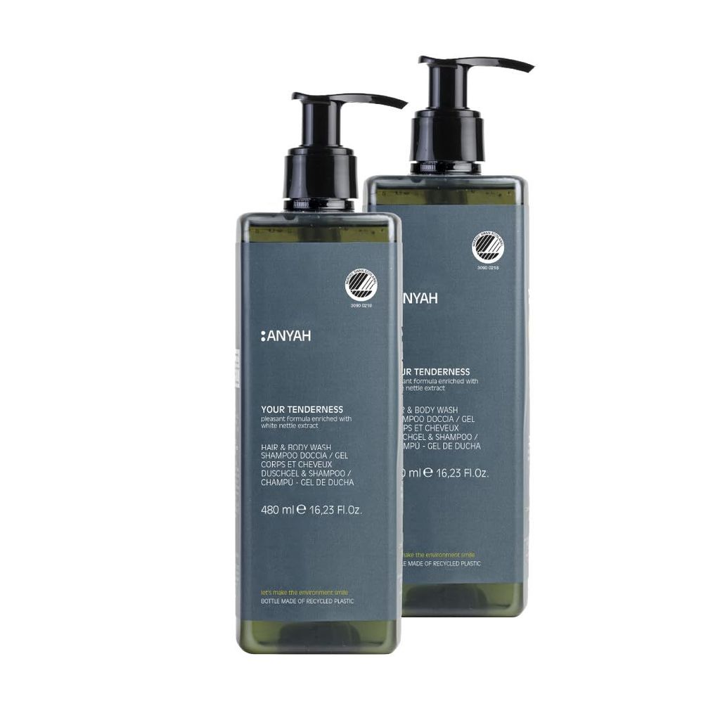 ANYAH 2in1 Shampooing & Gel douche 2 × 480 ml - Nettoyant Image du produit 