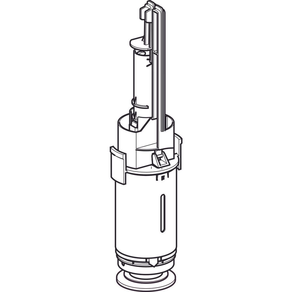 A black and white line drawing of a plumbing component.