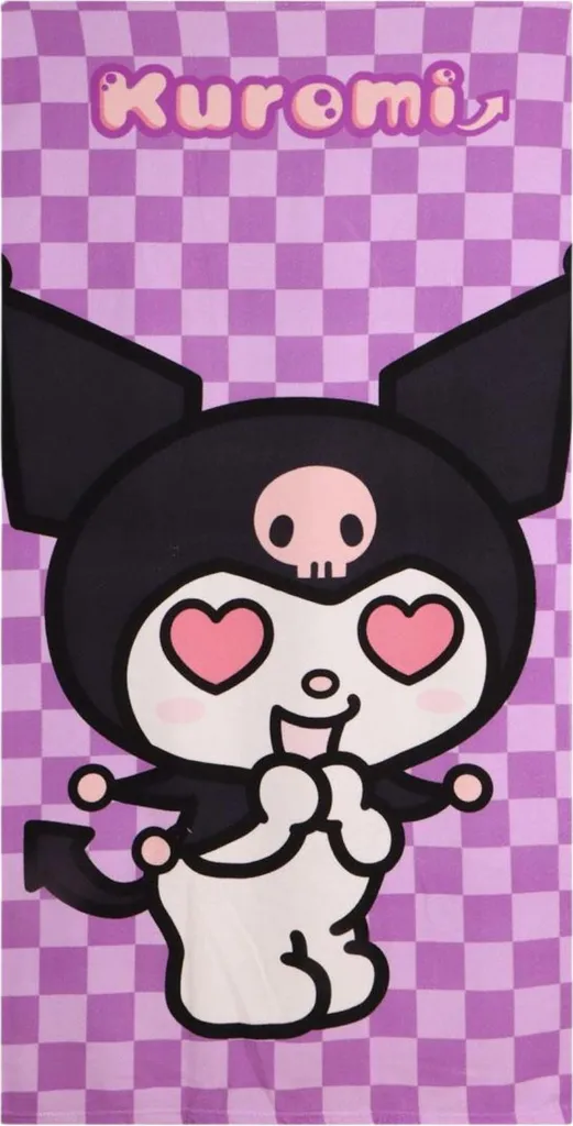 Telo Mare Hello Kitty e Kuromi in Microfibra - Asciugatura Rapida 70x140