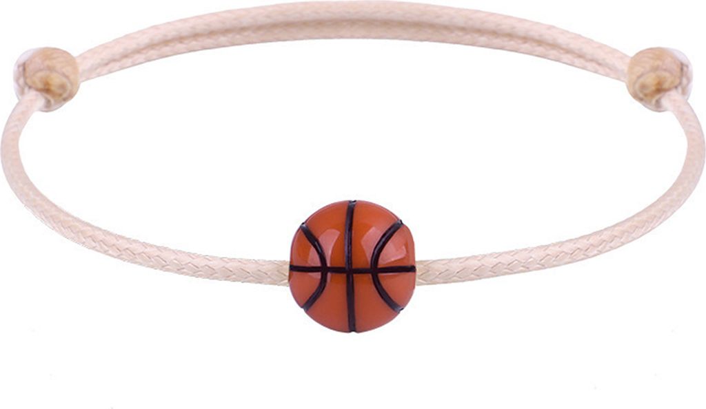 Sprots-Armband, Baseball, geflochten, Uni, handgefertigtes Perlenarmband, Armband für den täglichen Gebrauch-B