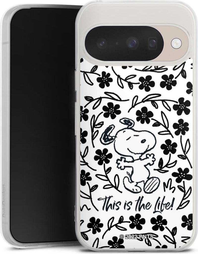 DeinDesign Handyhülle für Google Pixel 10 Pro Silikon Hülle Case Smartphone Schutzhülle Blumen Peanuts Snoopy