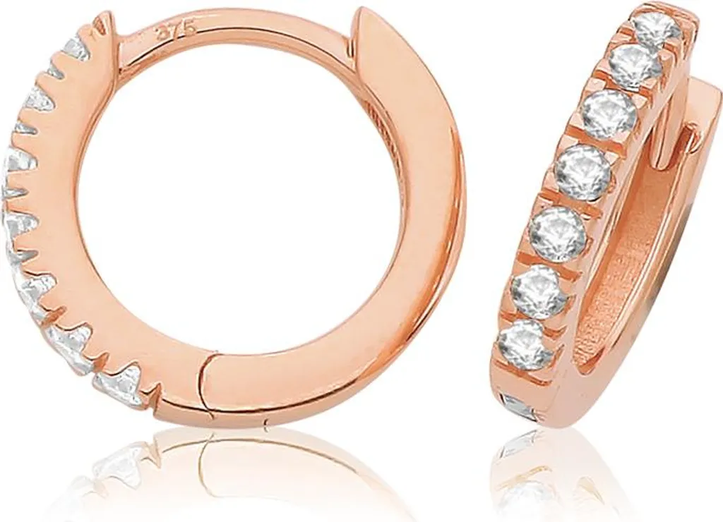 Boucles d'Oreilles Or Rose 12mm - Le Bijou Idéal pour le Bureau et Soirée