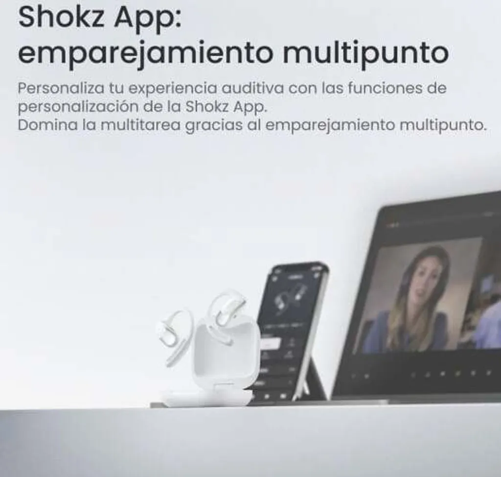 Écouteurs Bluetooth OpenFit Air Blanc idéaux pour le télétravail - 13