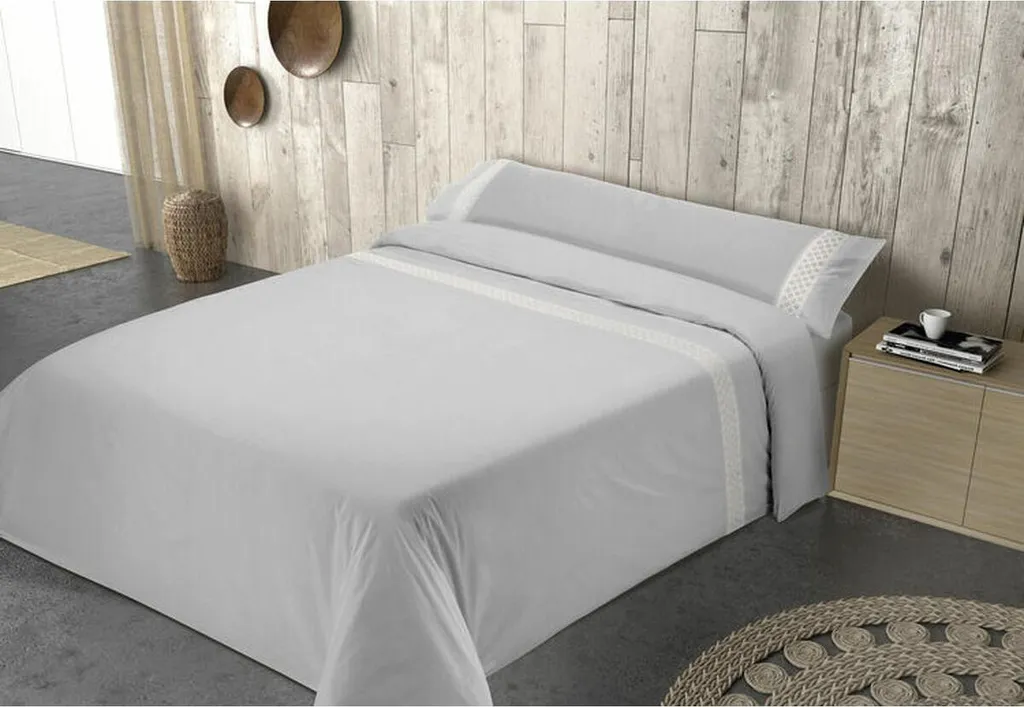 Housse de couette pour lit 150 cm - Parure grise Pierre Cardin confort