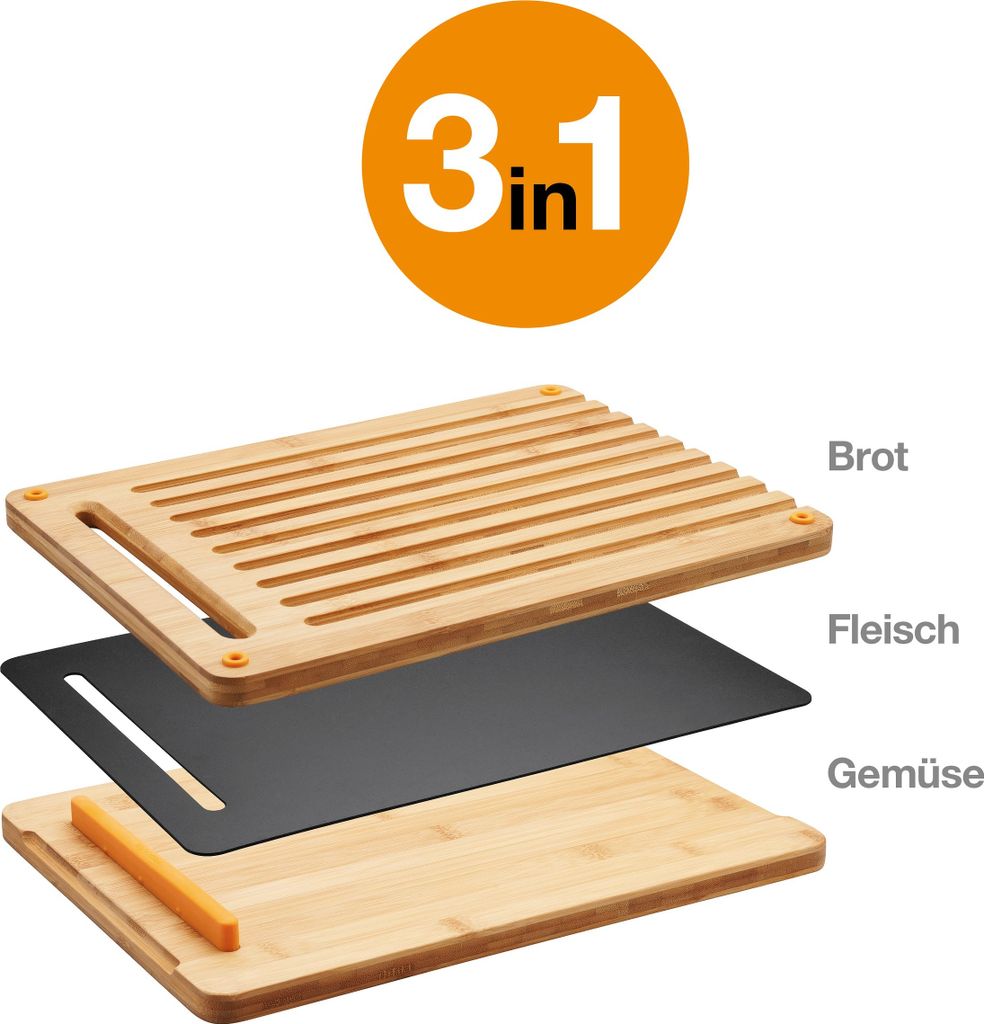 FISKARS Functional Form Schneidstation Bambus 3-teilig
